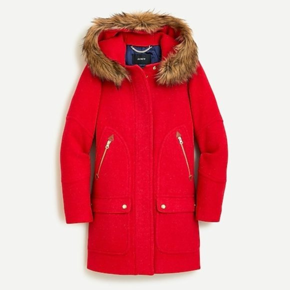JCREW | Poppy Red Chateau Parka Size 2 - Picture 1 of 15